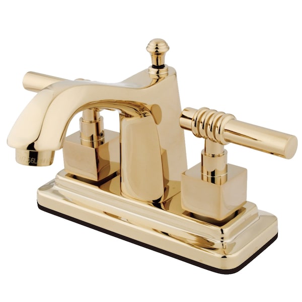KS8642QL 4" Centerset Bathroom Faucet, Polished Brass